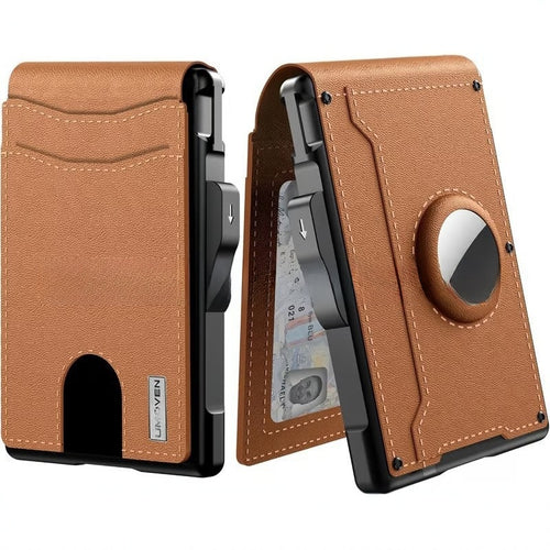 Mens Carbon Fiber Wallet with Airtag Slot